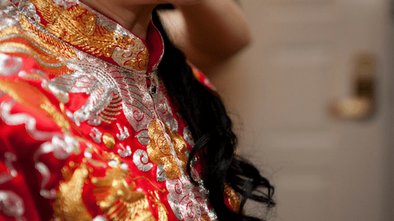 a traditional chinese wedding dress