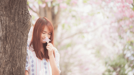 a girl in a park in beijing